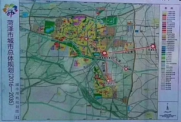 菏泽市最新道路规划图
