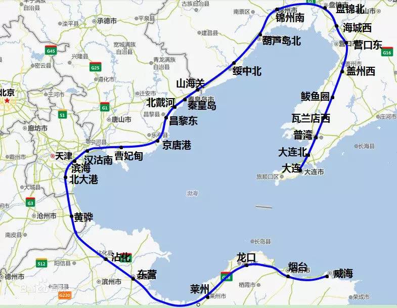 京唐高铁最新线路图